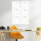 Large Vertical 6-Month Wall Calendar Starting On Any Month | 24" x 32" | Physical Print Only | Two Quarter Calendar