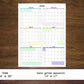 Large Vertical 6-Month Wall Calendar Starting On Any Month | 24" x 32" | Physical Print Only | Two Quarter Calendar
