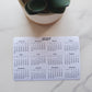 Landscape Calendar Magnet 6" x 4" Start On Any Month | Year at a Glance | Magnetic Calendar, Magnet Calendar for Fridge | Glossy Finish