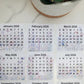 Mini Calendar Stickers with Flowers - Style B