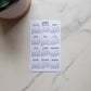 Small Year At A Glance Cardstock Calendar