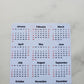 Watercolor Flowers Calendar Magnet 4" x 6" Start On Any Month | Year at a Glance | Glossy Magnetic Calendar for Fridge