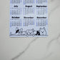 Dog Lover Calendar Magnet 4" x 6" Start On Any Month | Year at a Glance | Magnet Calendar for Fridge | Glossy Finish