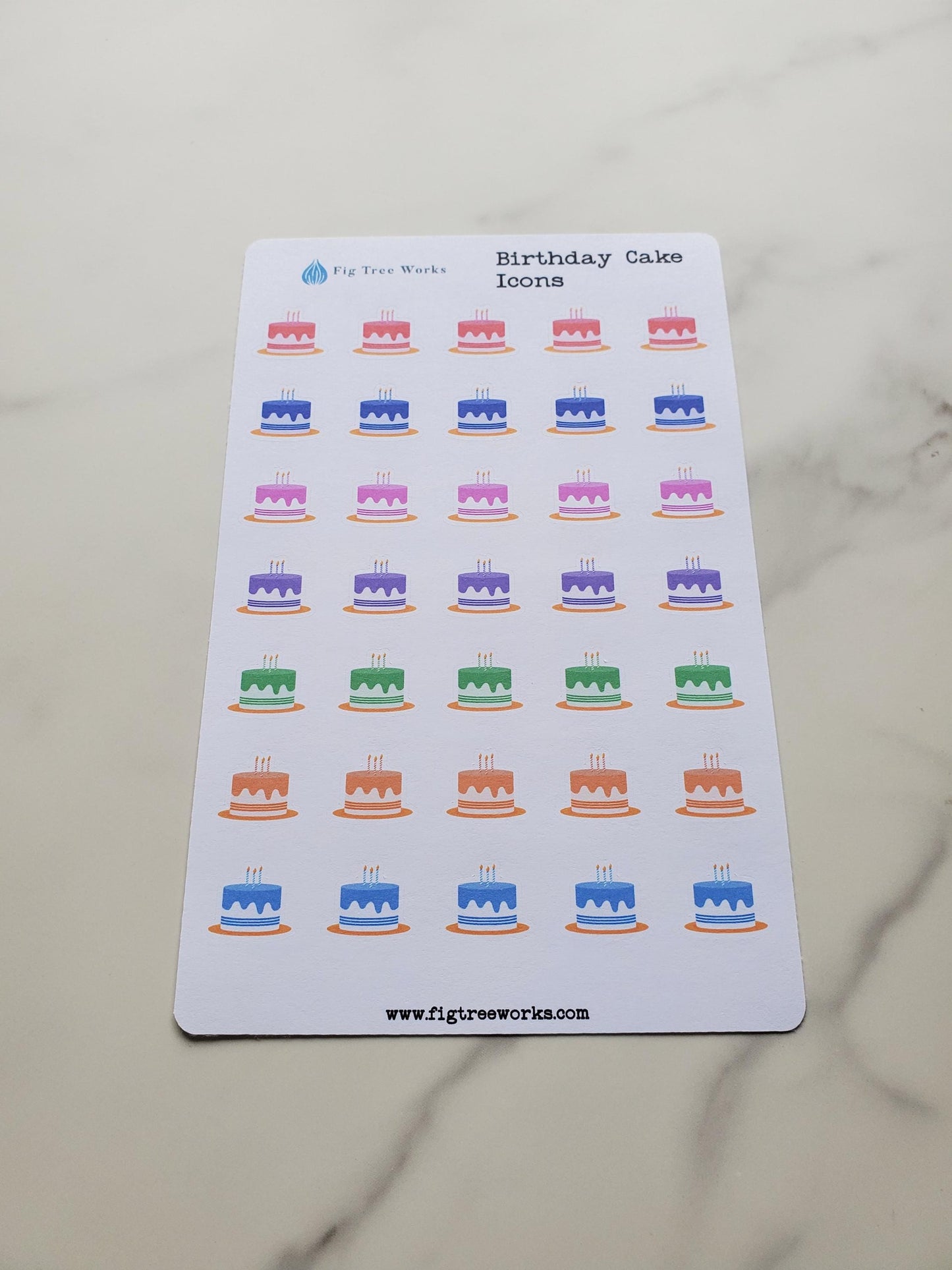 Birthday Cake Planner Stickers