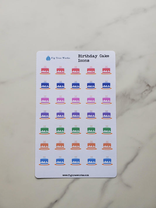 Birthday Cake Planner Stickers