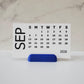 Small Bold Desk Calendar With Optional Stand | Cardstock Calendar | Start On Any Month | 5" x 3"