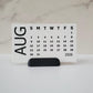 Small Bold Desk Calendar With Optional Stand | Cardstock Calendar | Start On Any Month | 5" x 3"