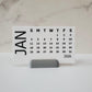 Small Bold Desk Calendar With Optional Stand | Cardstock Calendar | Start On Any Month | 5" x 3"
