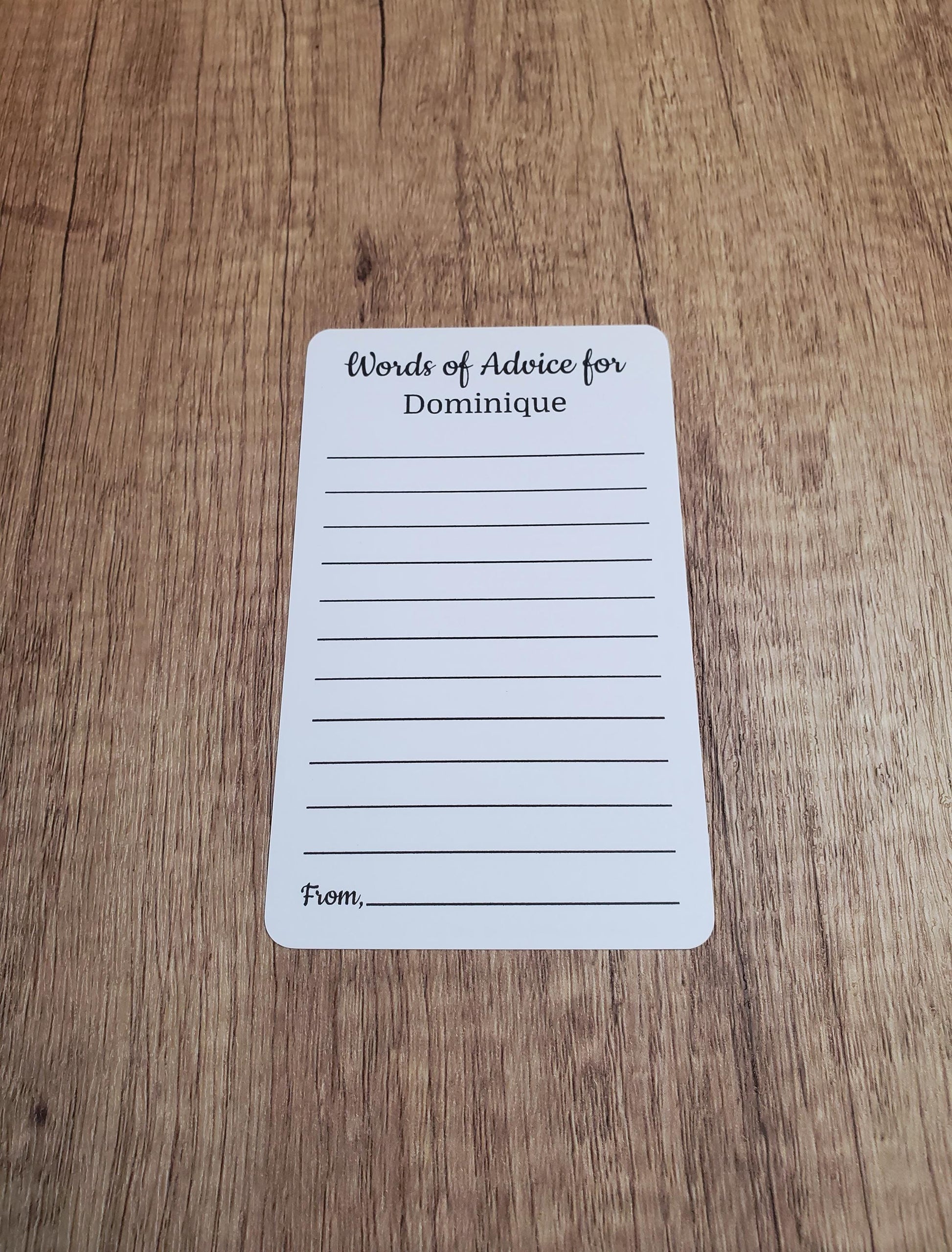 Words of Advice Cards for Birthdays, Graduations, Promotions, Celebrations | 3" x 5" Cards | Printed and Shipped To You