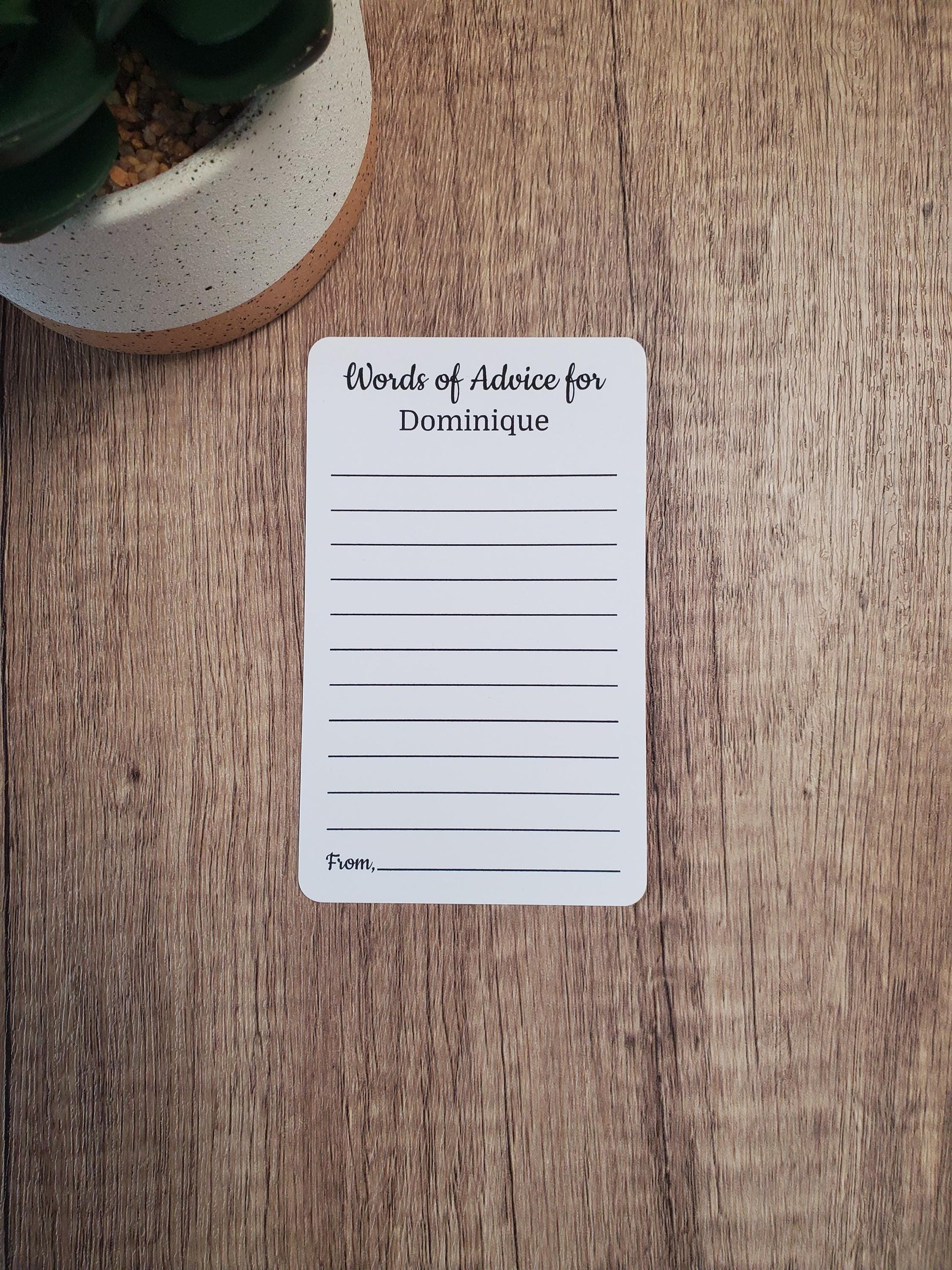 Words of Advice Cards for Birthdays, Graduations, Promotions, Celebrations | 3" x 5" Cards | Printed and Shipped To You