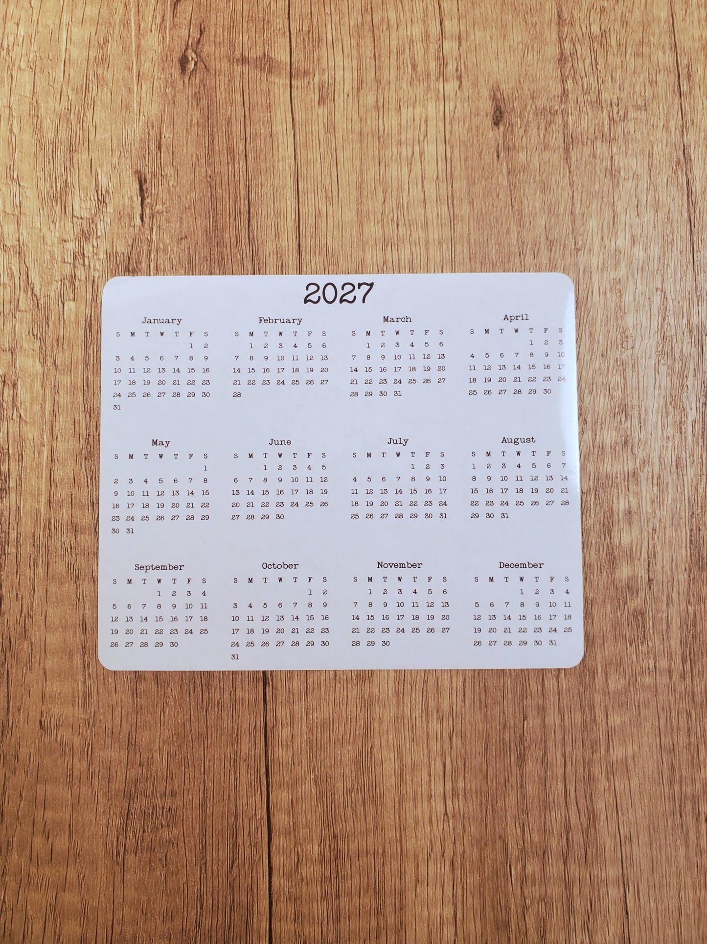 Calendar Magnet 6" x 5"