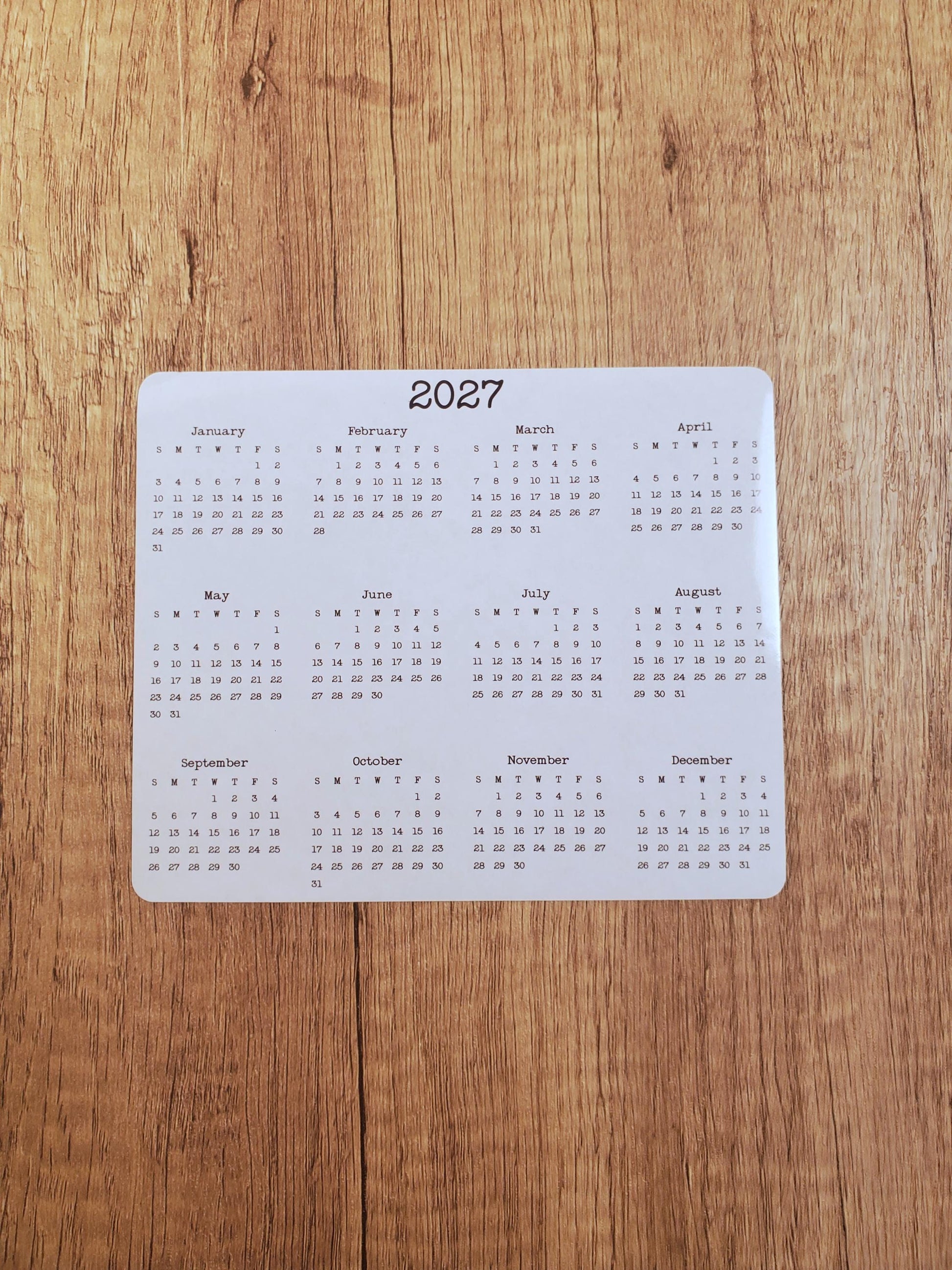 Calendar Magnet 6" x 5"