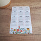 Wildflowers Calendar Magnet 4" x 6" Start On Any Month | Year at a Glance Magnet Calendar for Fridge | Glossy Finish