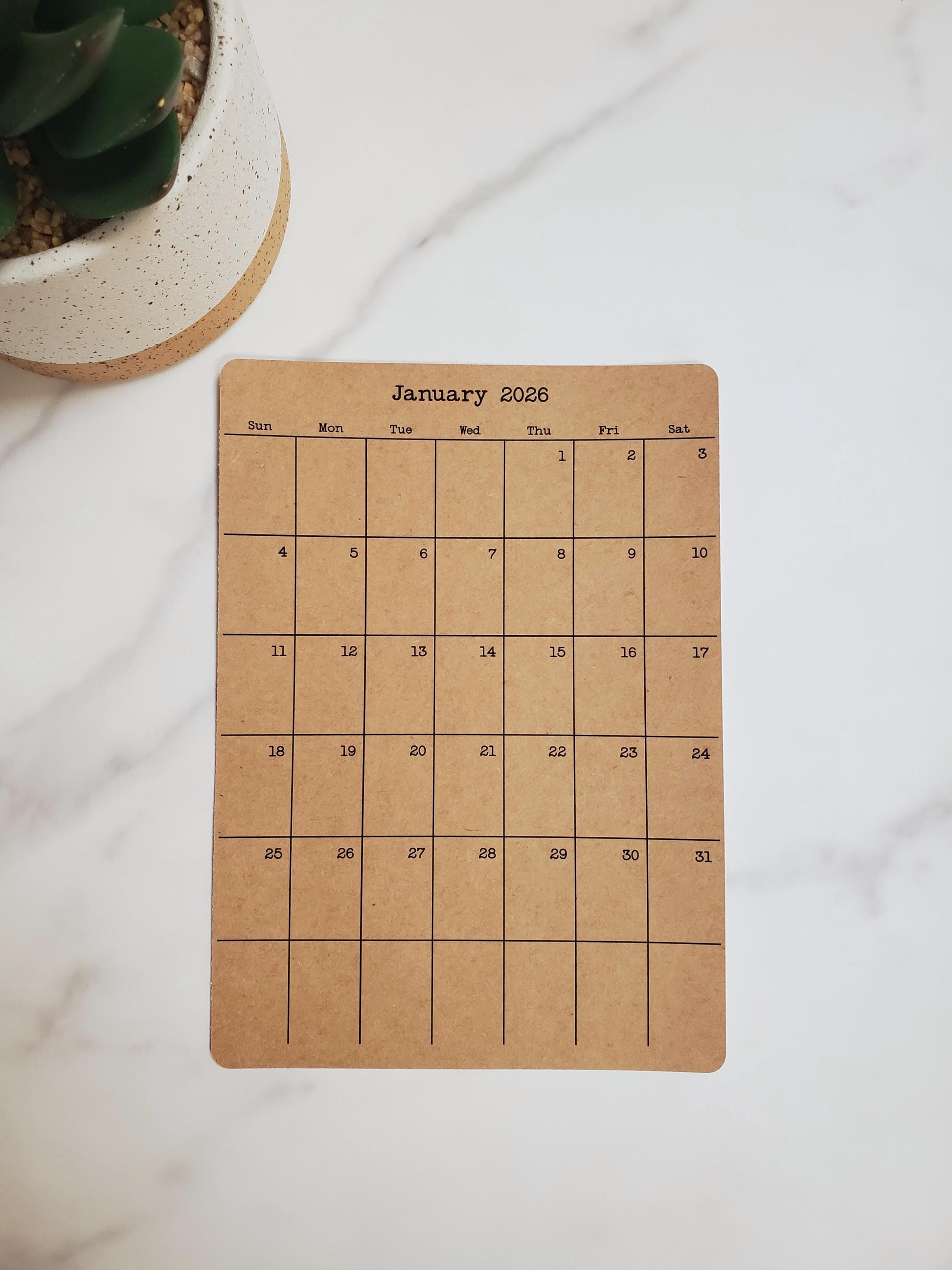 Large Monthly Calendar Stickers