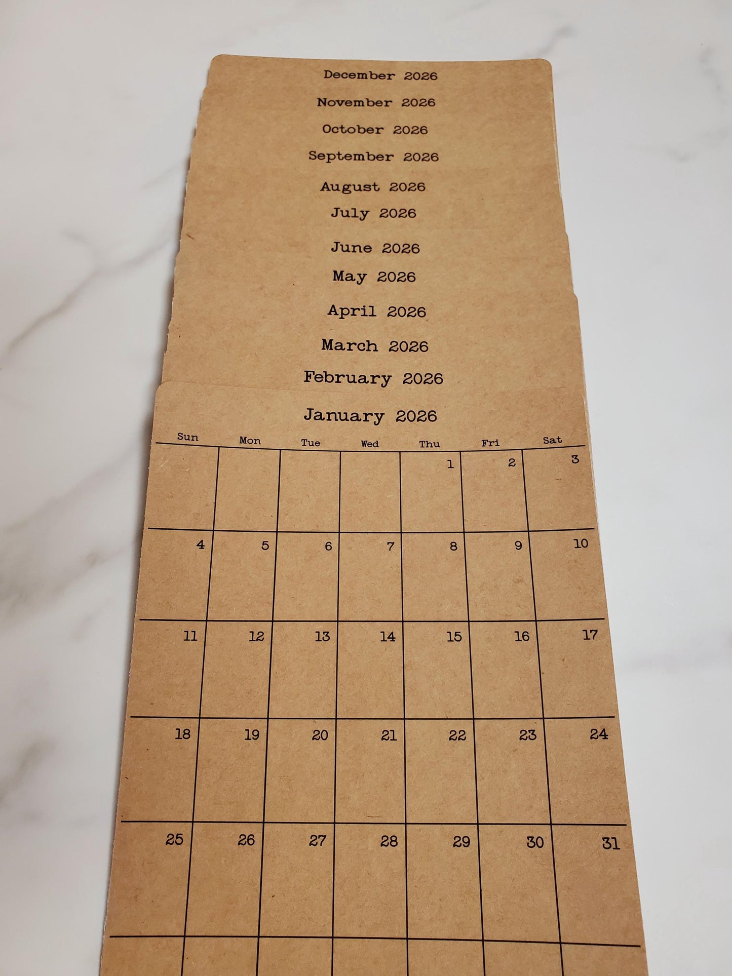 Large Monthly Calendar Stickers