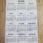 Year At A Glance Calendar Sticker Flower Background A