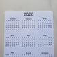 Year At A Glance Cardstock Calendar 4" x 6"