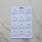 Year At A Glance Cardstock Calendar 4" x 6"