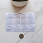 Landscape Calendar Magnet 6" x 4" Start On Any Month | Year at a Glance | Magnetic Calendar, Magnet Calendar for Fridge | Glossy Finish