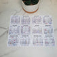 Mini Calendar Stickers with Flowers - Style B