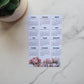 Watercolor Flowers Calendar Magnet 4" x 6" Start On Any Month | Year at a Glance | Glossy Magnetic Calendar for Fridge