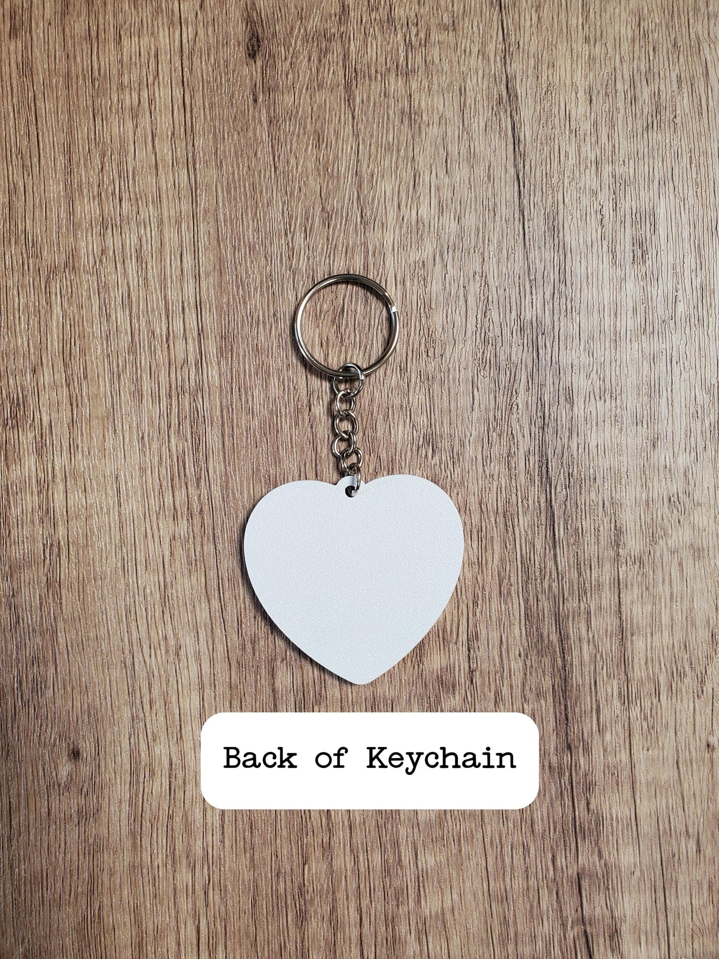 Custom 3D Printed Heart Keychain with First Name Initials | Includes Metal Keyring
