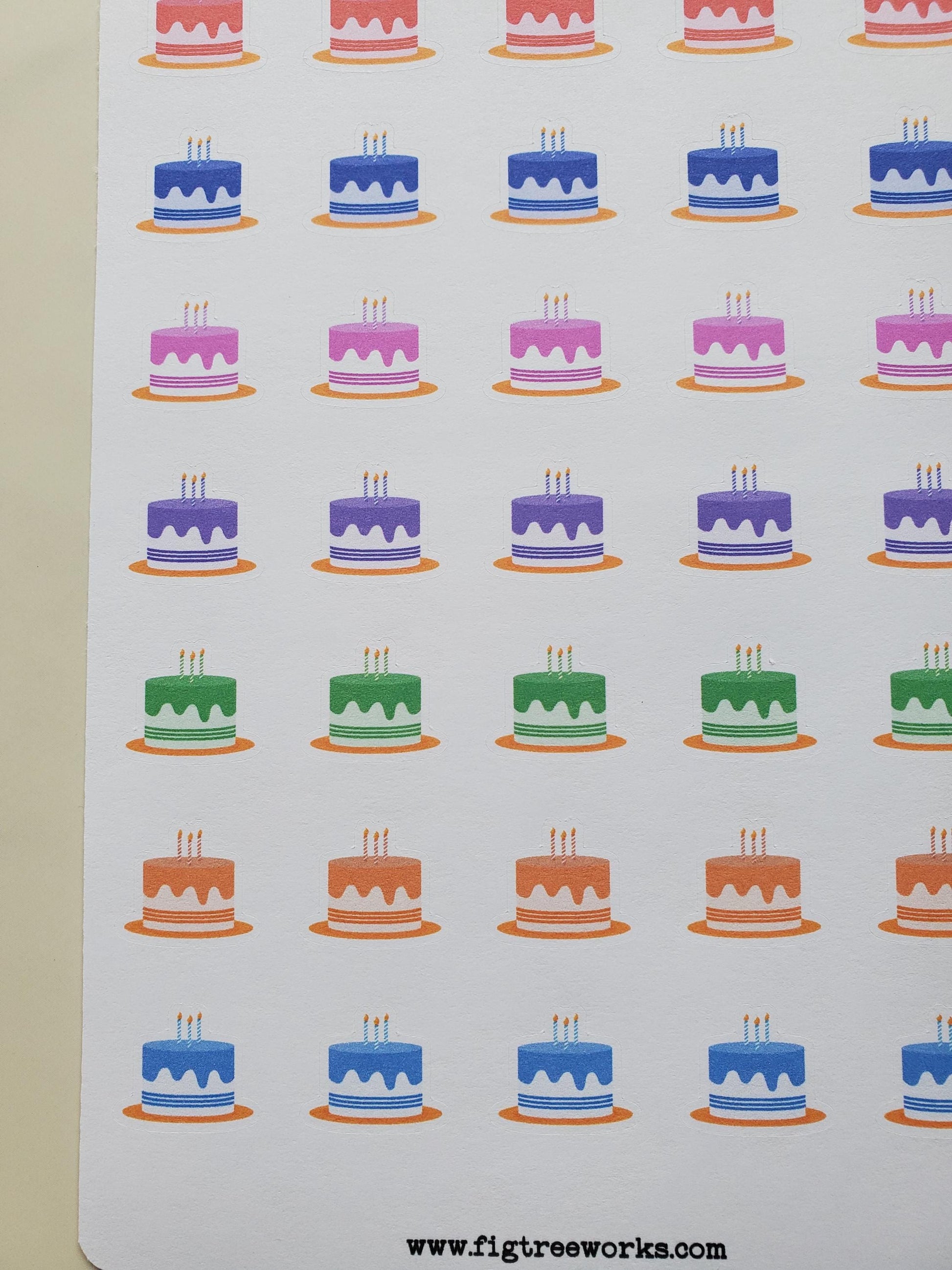 Birthday Cake Planner Stickers