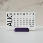 Small Bold Desk Calendar With Optional Stand | Cardstock Calendar | Start On Any Month | 5" x 3"