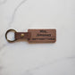 Engraved Custom Name Keychain for Teacher Appreciation Gift | Natural Black Walnut Wood | Style A