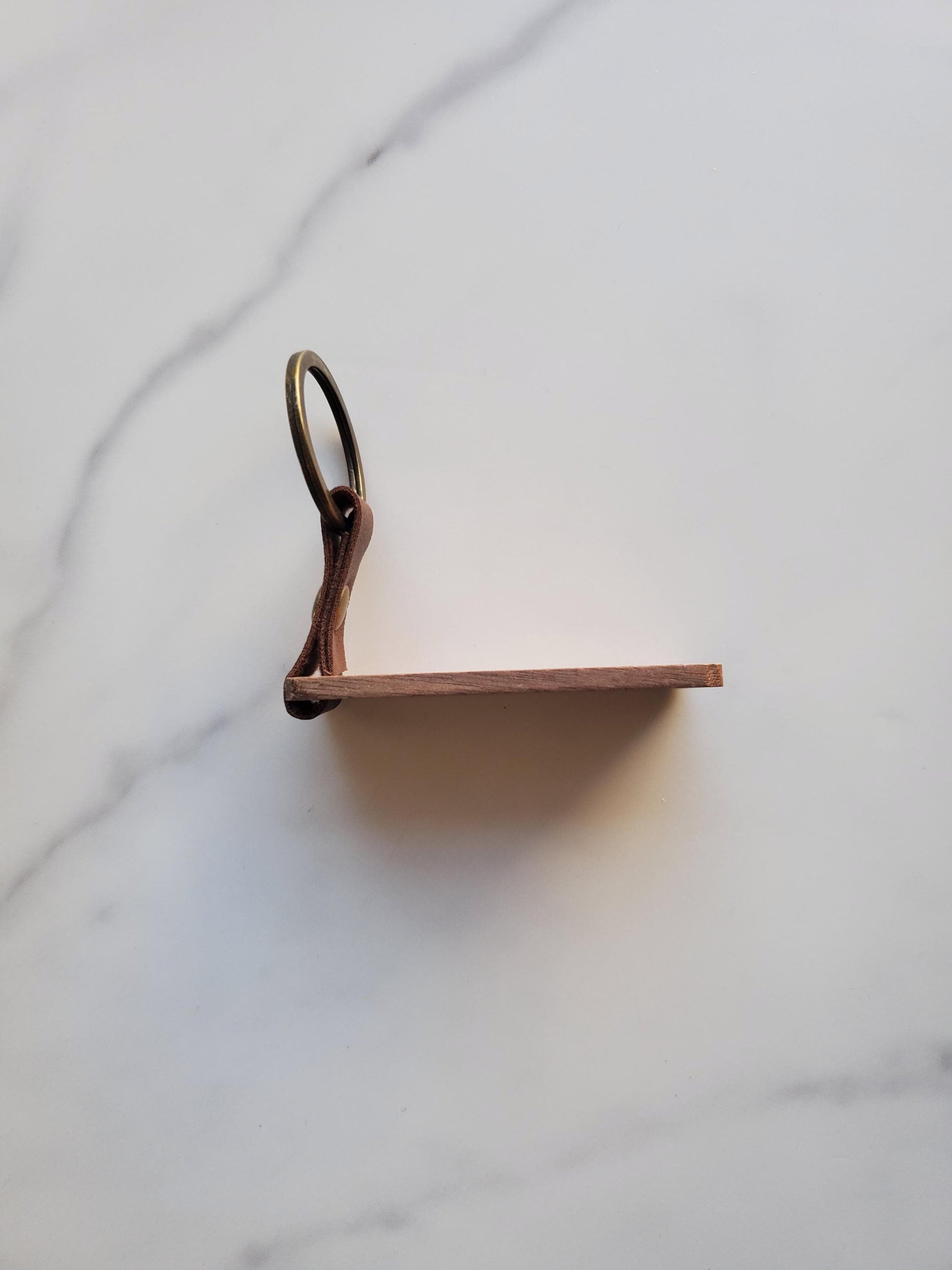 Custom Engraved Name Keychain for Teacher Appreciation Gift | Natural Black Walnut Wood | Style B