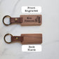 Custom Engraved Name Keychain for Teacher Appreciation Gift | Natural Black Walnut Wood | Style B