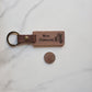 Custom Engraved Name Keychain for Teacher Appreciation Gift | Natural Black Walnut Wood | Style B