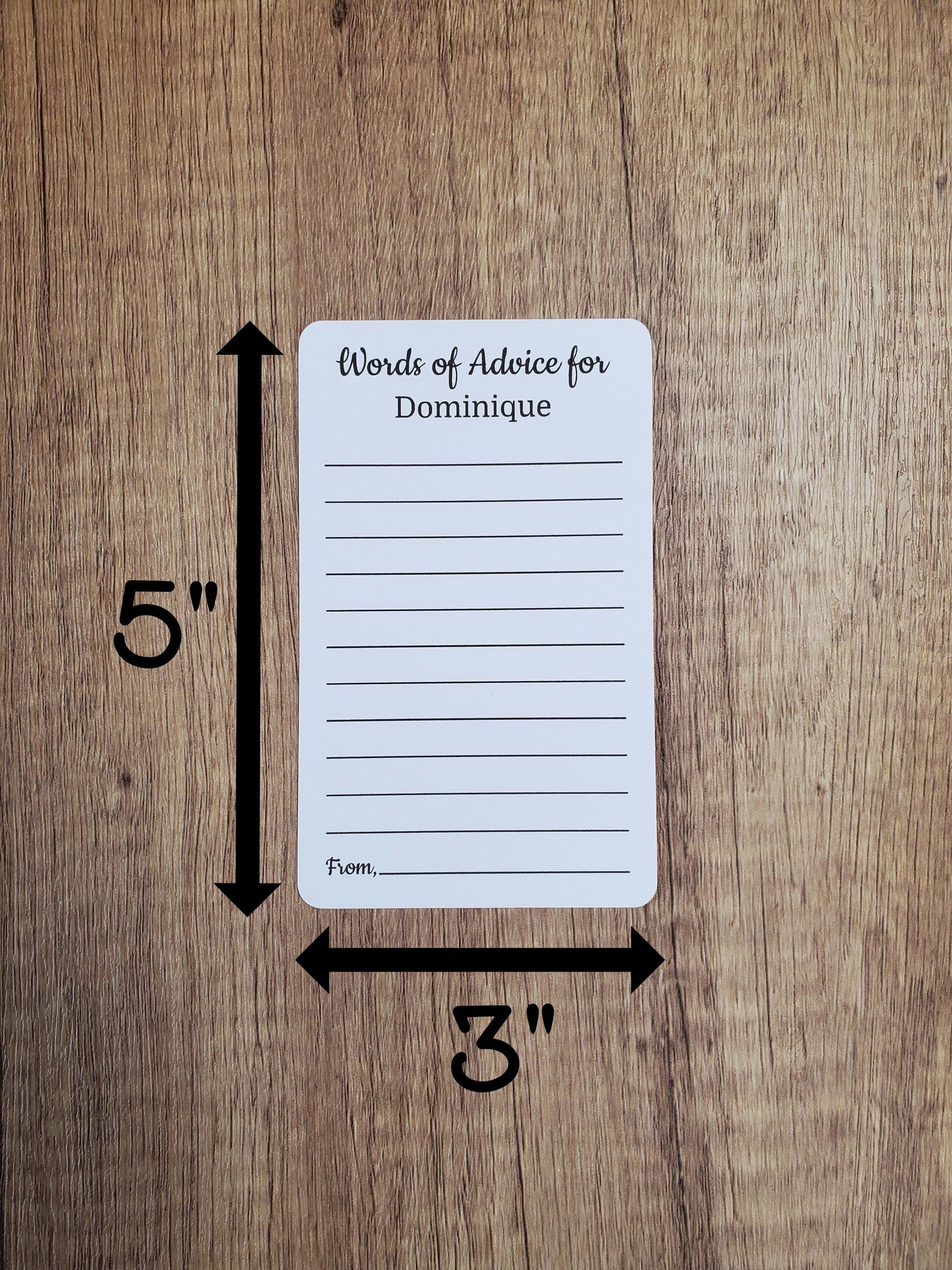 Words of Advice Cards for Birthdays, Graduations, Promotions, Celebrations | 3" x 5" Cards | Printed and Shipped To You