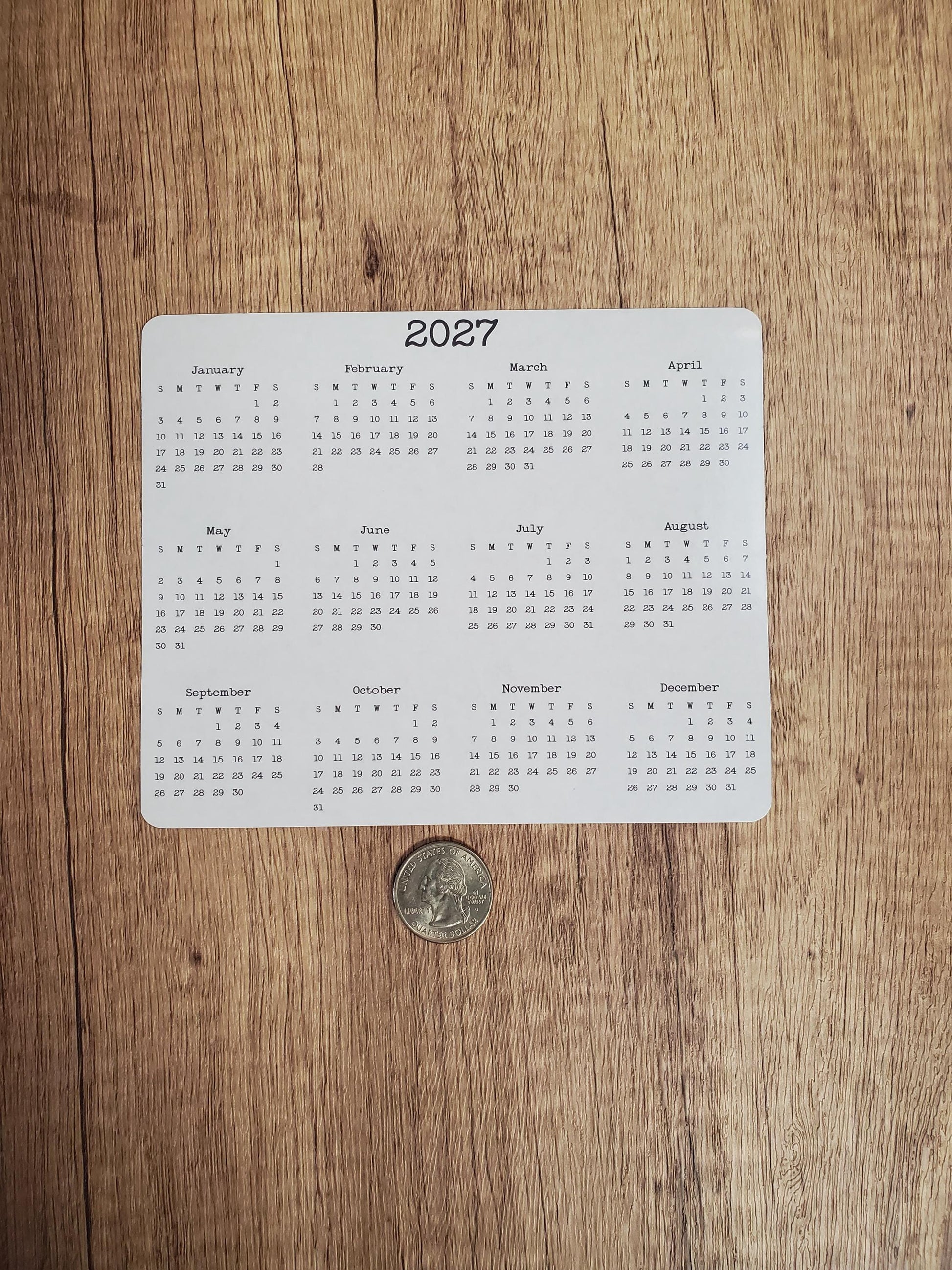 Calendar Magnet 6" x 5"