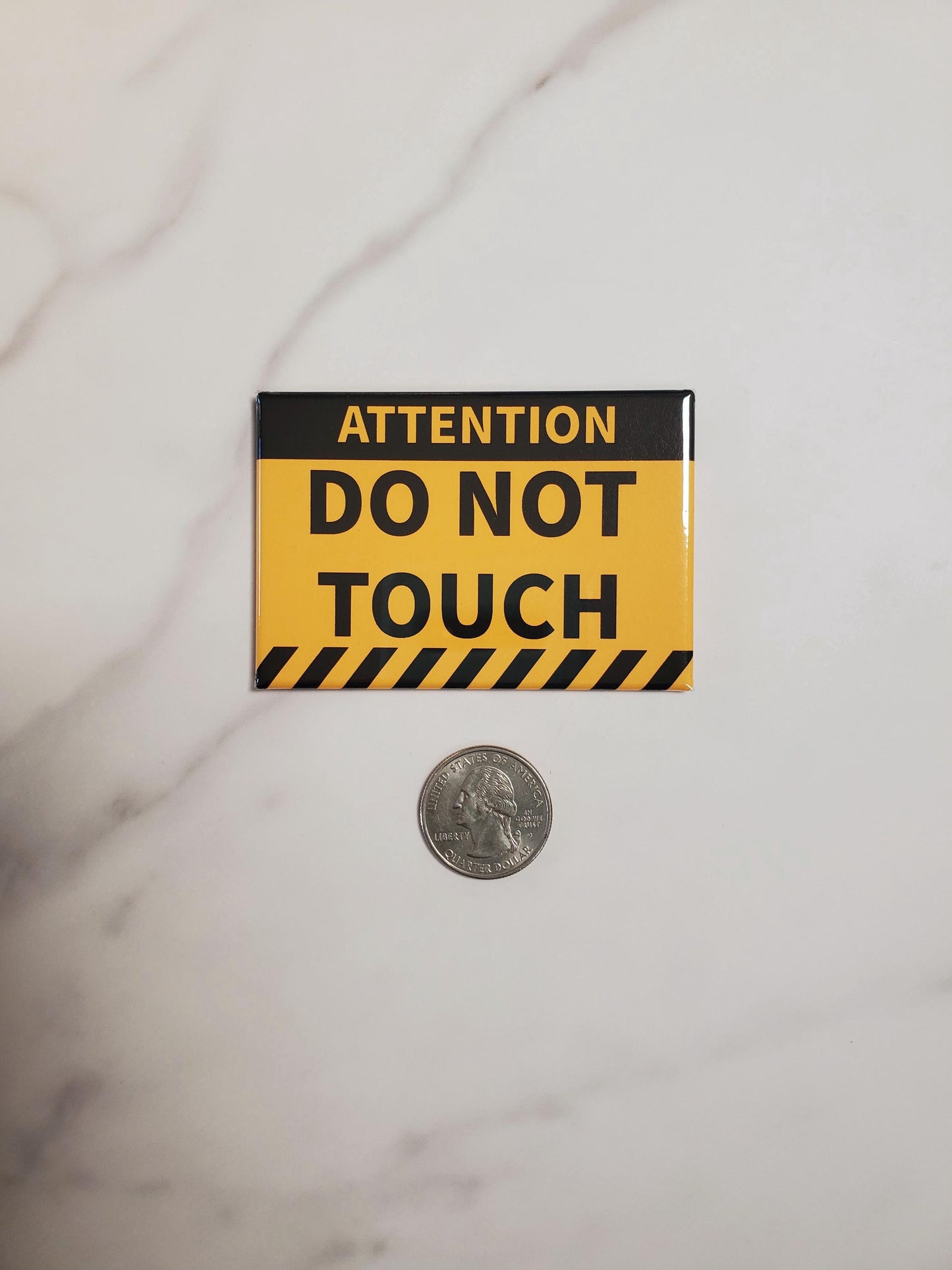 Attention Do Not Touch Magnet | Horizontal 3" x 2"