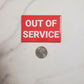 Out of Service Magnet | Horizontal 3" x 2"