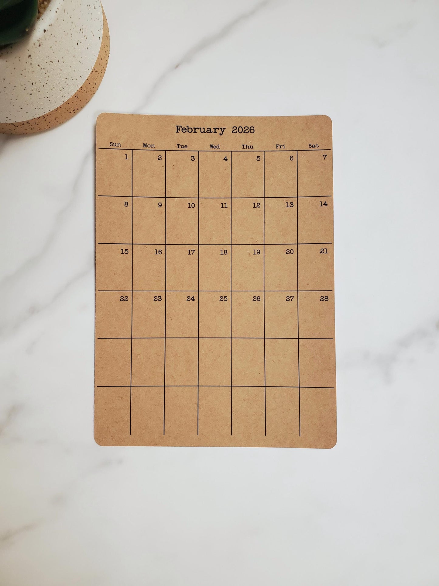 Large Monthly Calendar Stickers