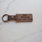 Engraved Custom Name Keychain for Teacher Appreciation Gift | Natural Black Walnut Wood | Style A