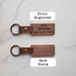 Engraved Custom Name Keychain for Teacher Appreciation Gift | Natural Black Walnut Wood | Style A