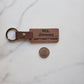 Engraved Custom Name Keychain for Teacher Appreciation Gift | Natural Black Walnut Wood | Style A