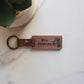 Custom Engraved Name Keychain for Teacher Appreciation Gift | Natural Black Walnut Wood | Style B