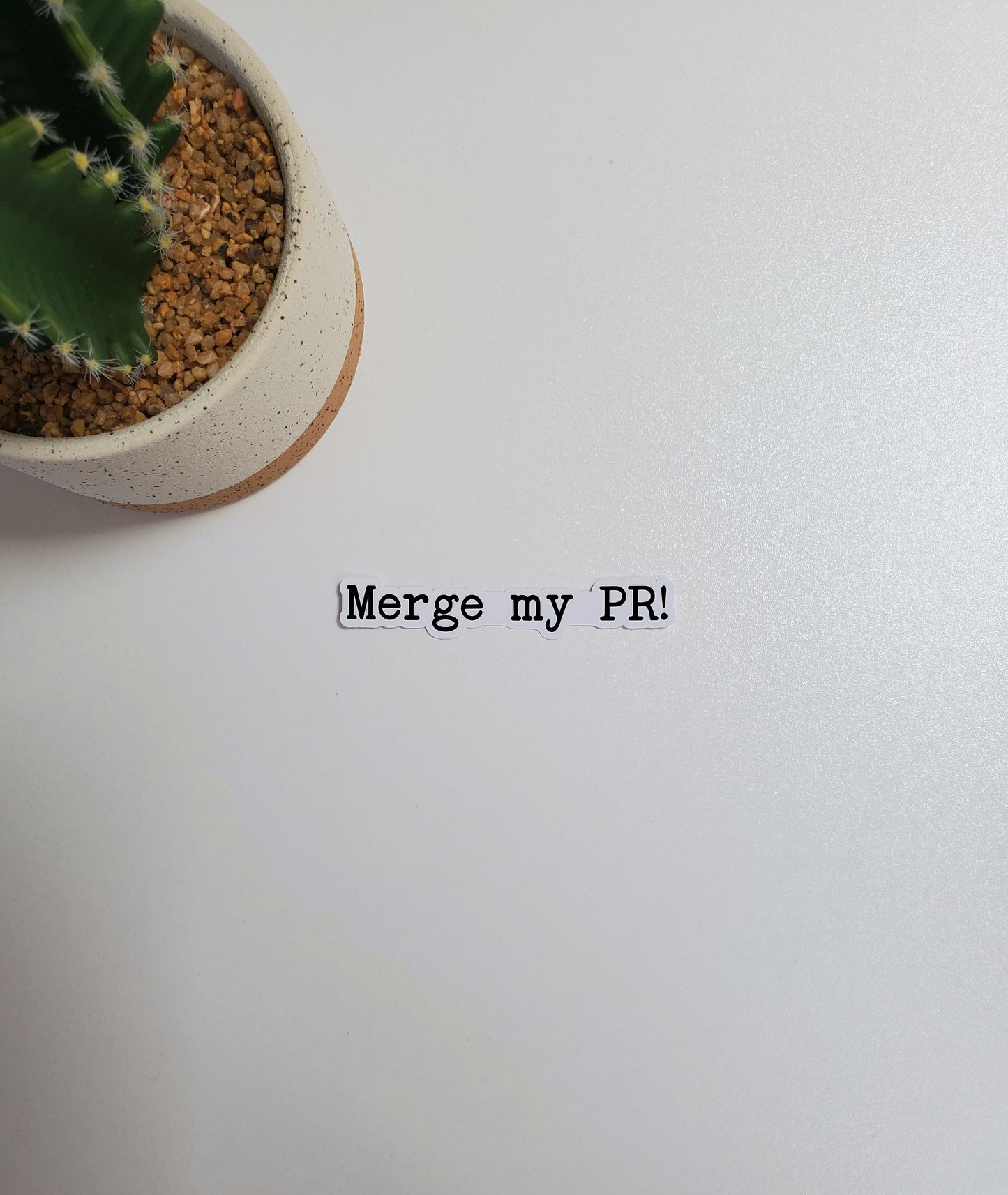 Merge My PR Text Sticker