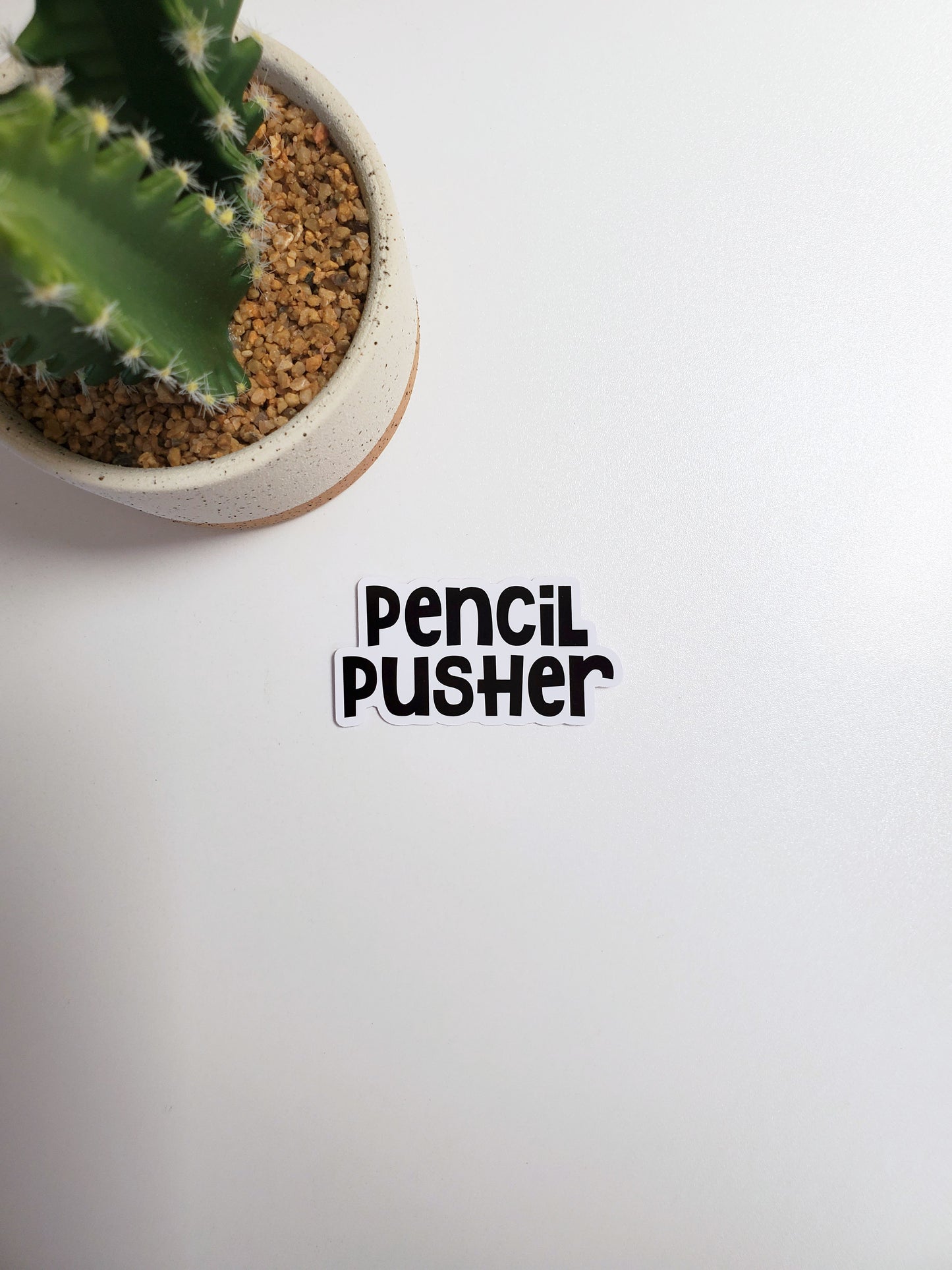 Pencil Pusher Text Sticker