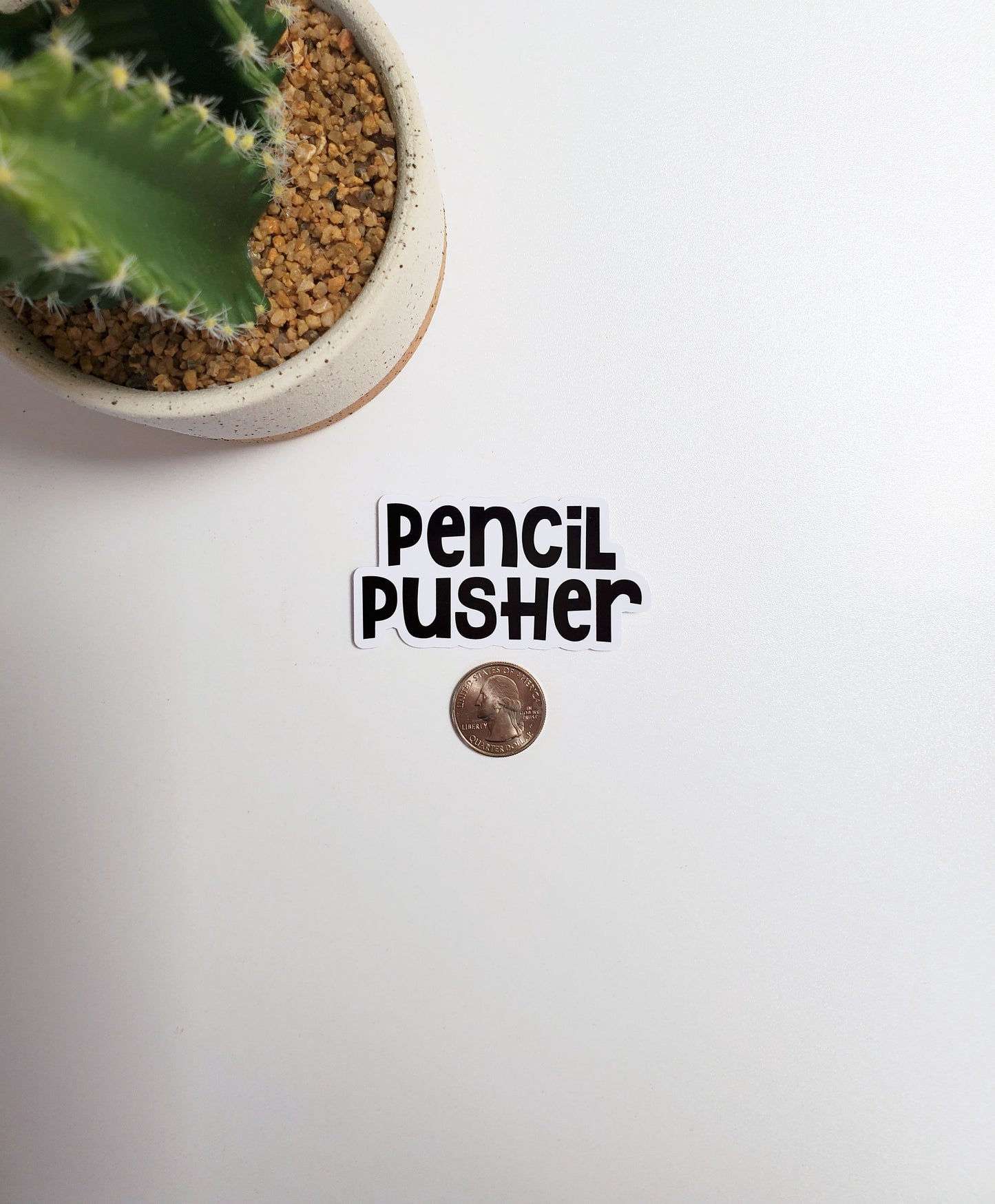 Pencil Pusher Text Sticker