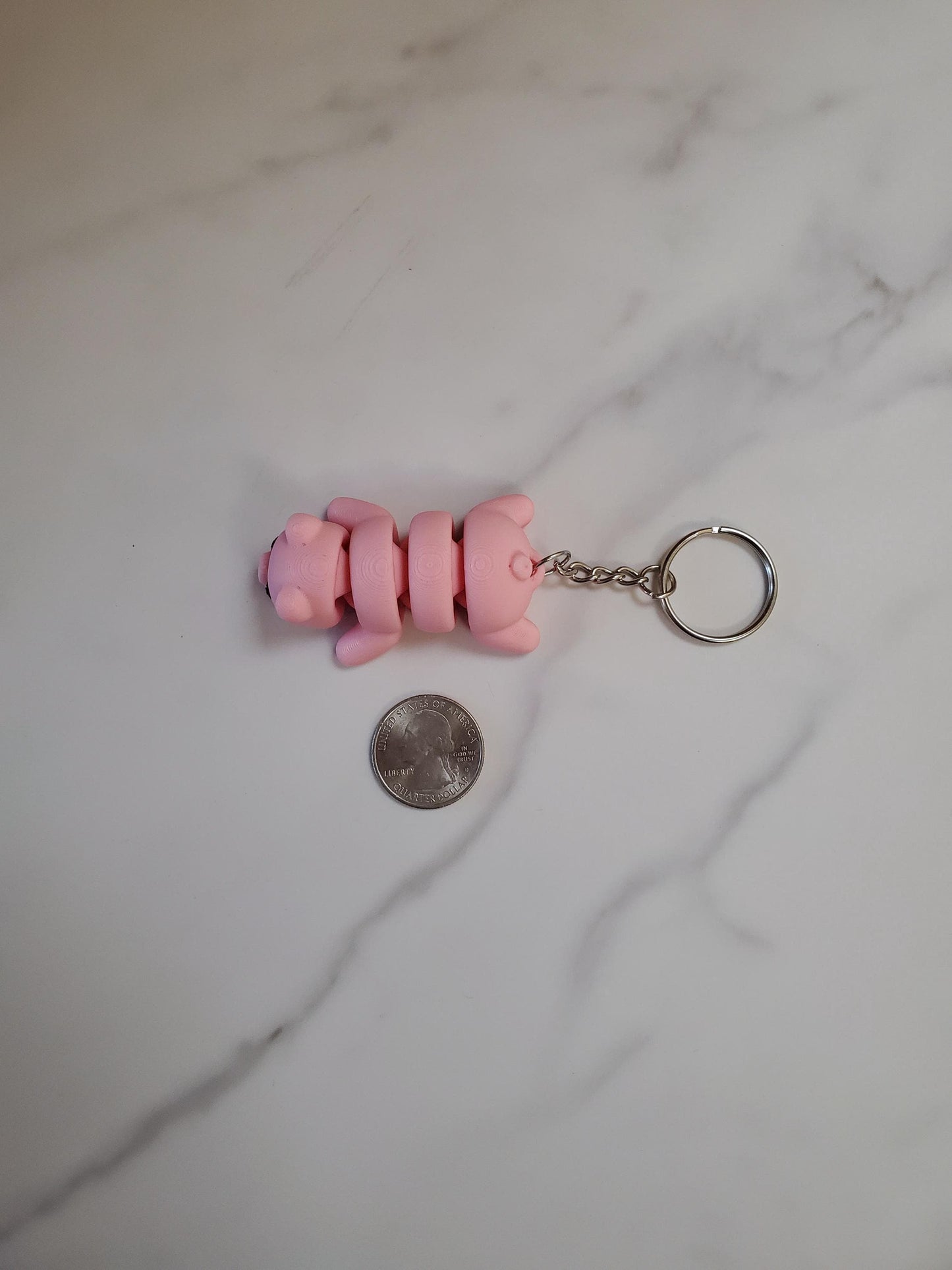Pig Flexible 3D Printed Keychain