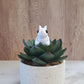 Rabbit Flexible 3D Printed Keychain