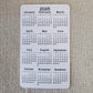 Small Year At A Glance Cardstock Calendar