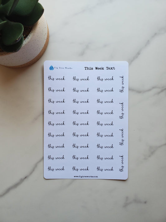 This Week Text Script Stickers