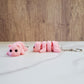 Pig Flexible 3D Printed Keychain