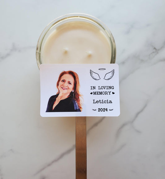 Custom Memorial Candle Label for Celebration Of Life